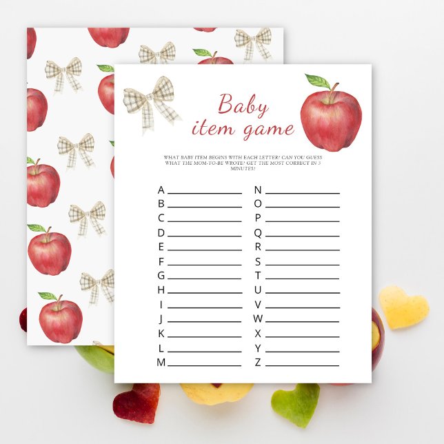 Apfel - Baby Item Game. Baby Shower Game (Von Creator hochgeladen)
