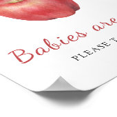 Apfel-Baby-Party - Babys sind süß Poster (Ecke)