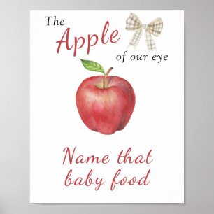 Apfel-Baby-Party - Errate das Babynahrung Poster