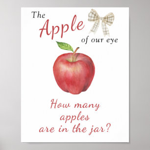 Apfel-Baby-Party - rate wie viele Äpfel sind im Gl Poster