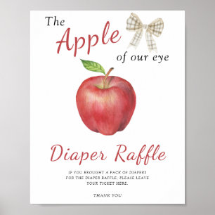 Apfel-Baby-Party - Windel-Raffle-Poster Poster