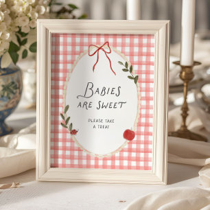 Apfel-Baby-Shower-Babys sind süß Poster