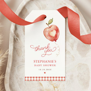 Apfel-Baby-Shower-Dankeschön-Geschenkanhänger Geschenkanhänger