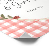 Apfel-Baby-Shower-Karten und Geschenke Poster (Ecke)