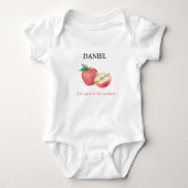 Apfel Baby Strampler (Vorderseite)