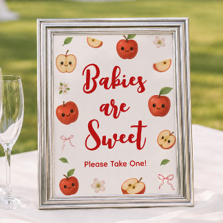 Apfel-Babydusche von meinem Auge sind süße Gunst Poster