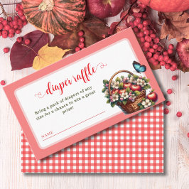 Apfel-Babydusche-Windel-Tombola Begleitkarte