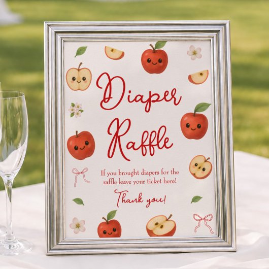 Apfel-Babydusche-Windelwindeln Poster