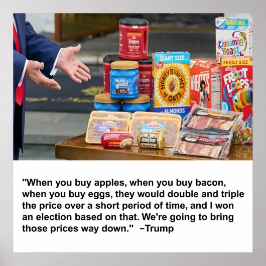 Äpfel, Bacon & Eggs Poster (Vorne)