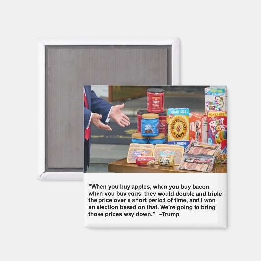 Äpfel, Bacon und Eier "Kühlschrankmagnet Magnet (Vorderseite/Rückseite)