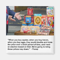 Äpfel, Bacon und Eier "Kühlschrankmagnet