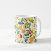 Äpfel Birnen Blaubeeren Orangen Früchte Kaffeetasse (VorderseiteRechts)