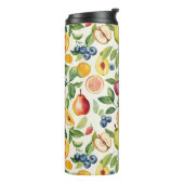 Äpfel Birnen Blaubeeren Orangen Früchte Thermosbecher (Nach links gedreht)
