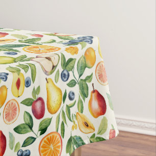 Äpfel Birnen Blaubeeren Orangen Früchte Tischdecke