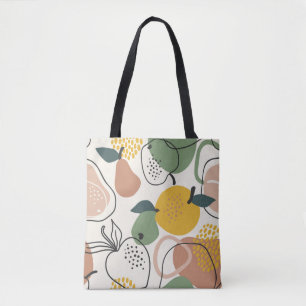 Äpfel Birnen: Vintage Handgezeichnetes Muster. Tasche