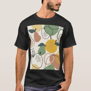 Äpfel Birnen: Vintages handGezeichnet Muster. T-Shirt