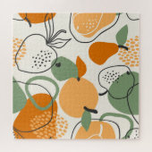 Äpfel, Birnen: Vintages nahtloses Muster. Puzzle (Horizontal)