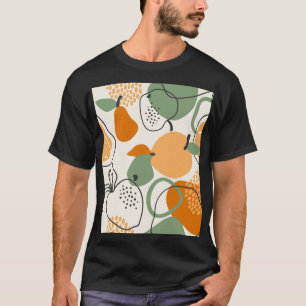 Äpfel, Birnen: Vintages nahtloses Muster. T-Shirt