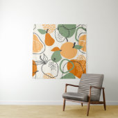 Äpfel, Birnen: Vintages nahtloses Muster. Wandteppich (Beispiel)