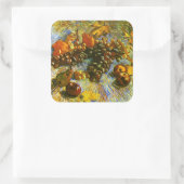 Äpfel Birnen Zitronen & Trauben Van Gogh Kunstkuns Quadratischer Aufkleber (Tasche)