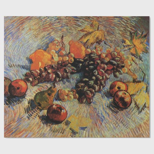 Äpfel, Birnen, Zitronen, Trauben von Vincent van G Geschenkpapier (Flach)
