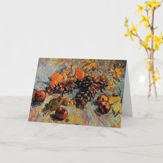 Äpfel, Birnen, Zitronen, Trauben von Vincent van G Karte (Gelbe Blume)