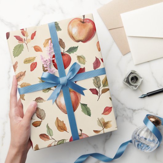 Äpfel & Blätter Einweihungsparty Geschenkpapier (Schenken)