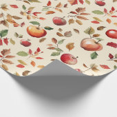 Äpfel & Blätter Einweihungsparty Geschenkpapier (Ecke)