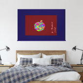 Apfel Blumenmuster Leinwanddruck (Insitu (Schlafzimmer))