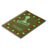 Äpfel Briefmarke Lehrergeschenk Notizblock (Linke Seite)