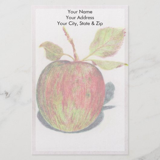 Apfel Briefpapier (Vorderseite)