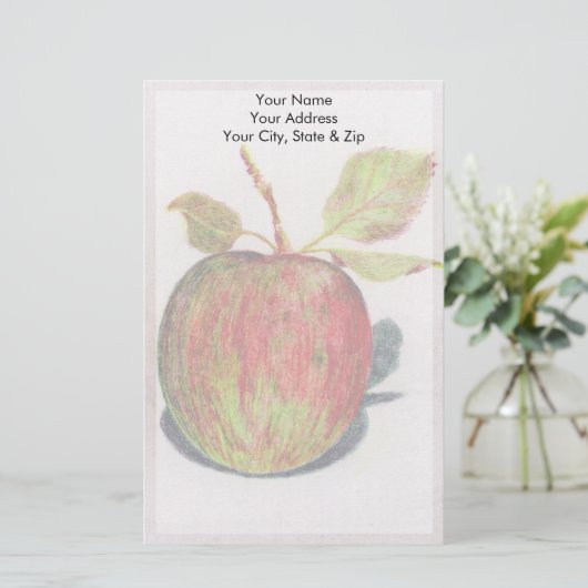 Apfel Briefpapier (Stehend Vorderseite)