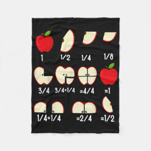 Apfel-Bruch-Mathematik-Lehrer Zurück zur Schule Bi Fleecedecke