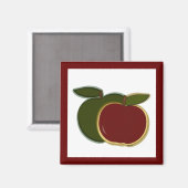 Äpfel (Cranberry) Magnet (Vorderseite/Rückseite)