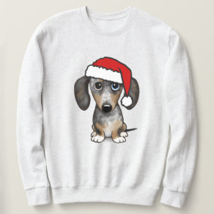 Apfel Dackel Santa Niedliche Dackel Hund Sweatshirt