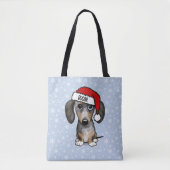 Apfel Dackel Santa Niedliche Dackel Hund Tasche (Vorderseite)