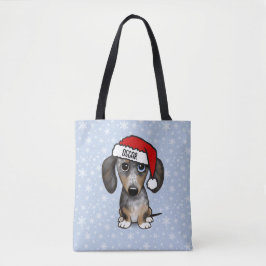 Apfel Dackel Santa Niedliche Dackel Hund Tasche