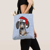 Apfel Dackel Santa Niedliche Dackel Hund Tasche (Von Nahem)