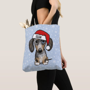 Apfel Dackel Santa Niedliche Dackel Hund Tasche