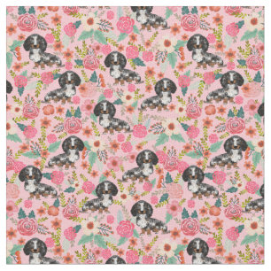 Apfel-Dackel Vintage Blumen rosa Stoff