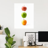 Äpfel Das verbotene Floating Fruit Art Poster (Heimbüro)