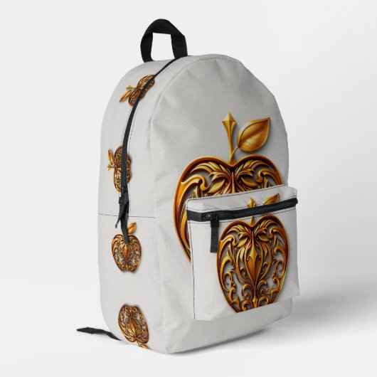 Apfel der Götter Frucht des Wissens  Bedruckter Rucksack (Rückseitige Ecke links)