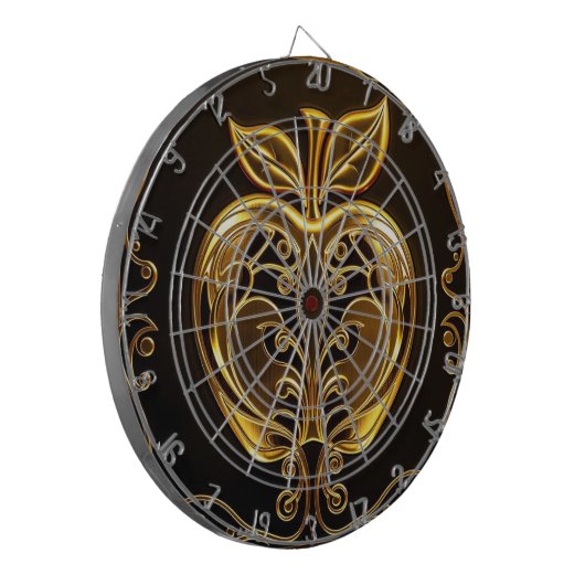 Apfel der Götter Frucht des Wissens  Dartscheibe (Vorderseite Links)