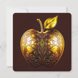 Apfel der Götter Frucht des Wissens Feiertagskarte