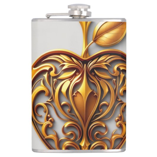 Apfel der Götter Frucht des Wissens  Flachmann (Vorderseite)