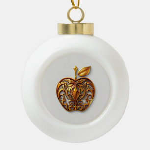 Apfel der Götter Frucht des Wissens  Keramik Kugel-Ornament