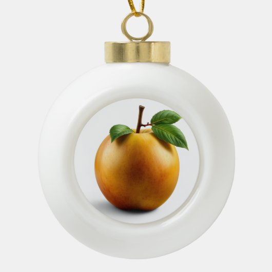 Apfel der Götter Frucht des Wissens  Keramik Kugel-Ornament (Vorderseite)