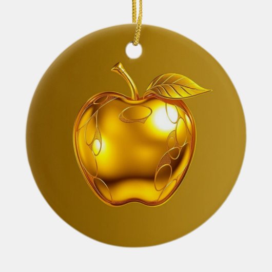 Apfel der Götter Frucht des Wissens  Keramik Ornament (Vorne)