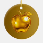 Apfel der Götter Frucht des Wissens  Keramik Ornament (Hinten)