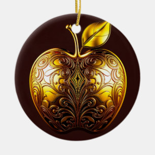 Apfel der Götter Frucht des Wissens  Keramik Ornament